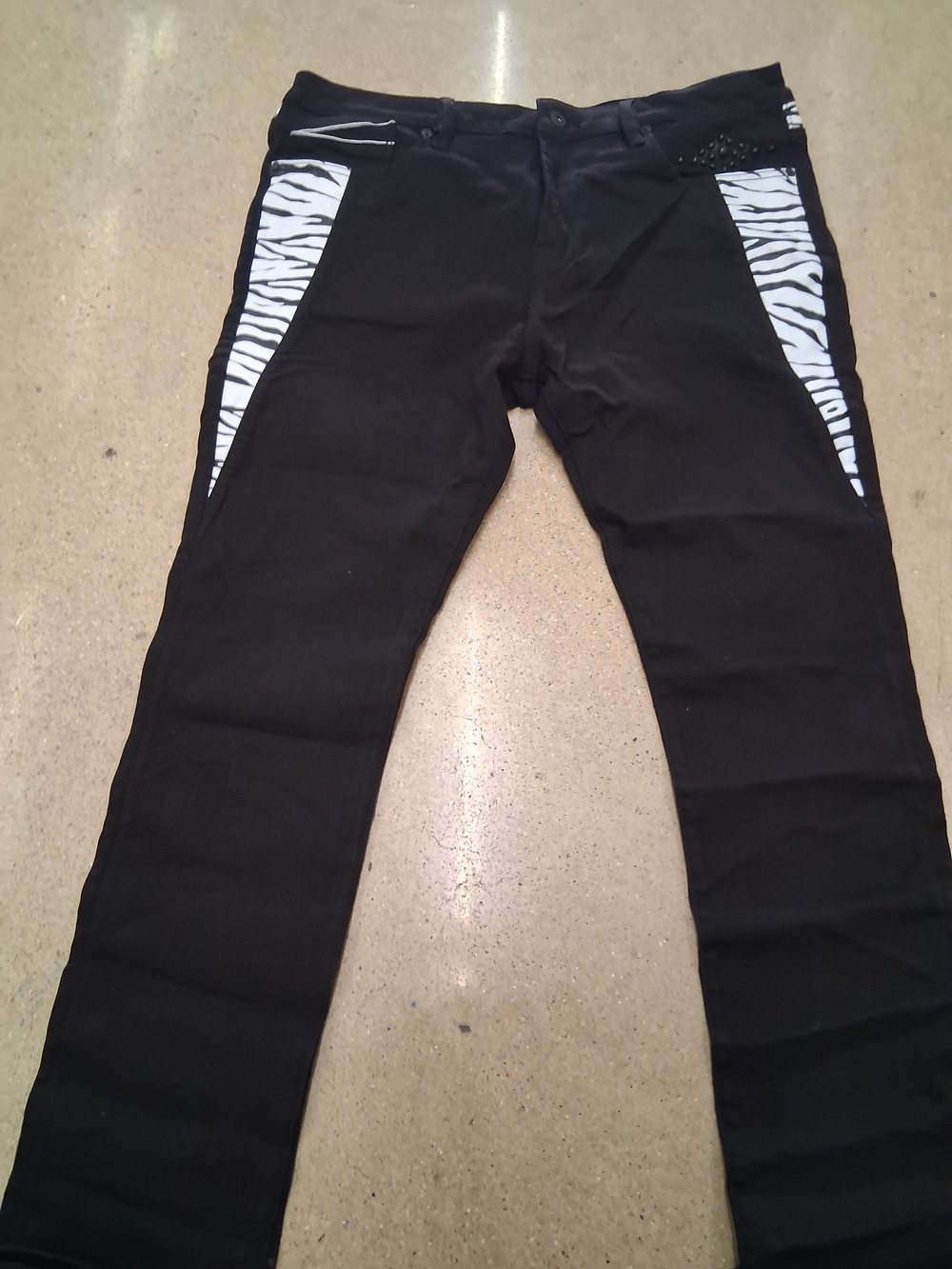 Cult of Individuality Lucky Bastard Collab Zebra Striped Jeans Never Worn!
